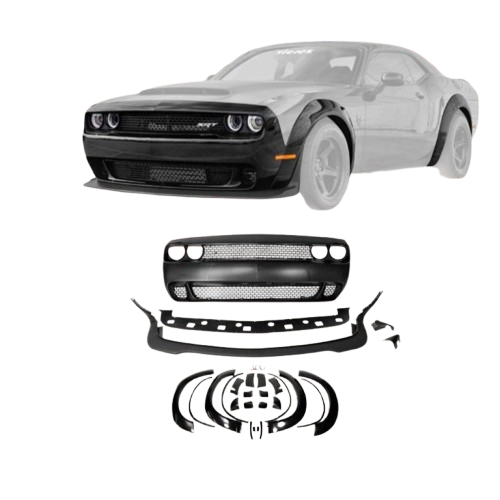 Dodge Challenger 2015+ Demon Style Front Bumper Kit with Wide Body Fender Flares