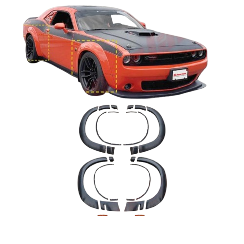 Dodge Challenger 2015–2023 R/T & SXT Wide Body Fender Flare Kit with Side Markers